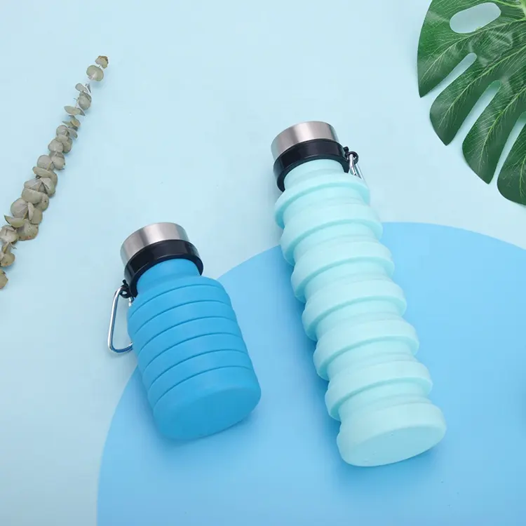 Bpa Free Günstige Preis Reise Faltbare Silikon Wasser flasche Großhandel