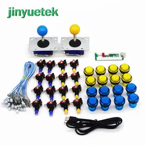 2 pemain DIY kit arkade Zero delay arcade lightstick joystick digital defender mesin permainan arcade