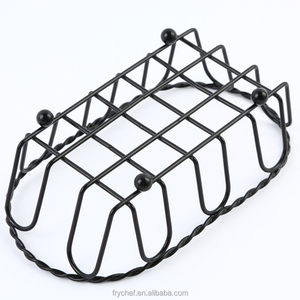 Metal Wire Mini French Fries <strong>Display</strong> <strong>Basket</strong>, Metal Twist Shape Bread <strong>Basket</strong>, Tableware F0071 - Product Image 6