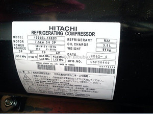 Brand New Taiwan <strong>Hitachi</strong> Horizontal <strong>Scroll</strong> <strong>Compressor</strong> 750EL-128D3 1000EL-160D3 1200EL-180D3 1300EL-195D3 For Refrigeration Use