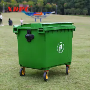 Hersteller en840 Industrie-und Außen umgebung großes Volumen 1100l Kunststoff-Müll container stehender Mülleimer