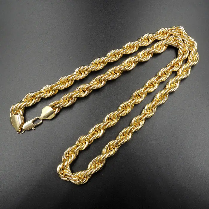 Rope Chain Necklace Fashion Jewelry Gold Iron Party Necklace Men Gifts for Anniversary Fake Neck Chain for Party Dancing CN;ZHE