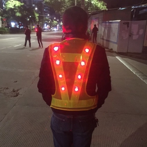 Tactical LED niños tela para correr chaleco reflectante de seguridad ANSI 107 motocicleta cinturón - Product Image 5