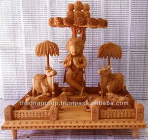 인도 나무 조각 홈 장식 항목 나무 조각 홈 장식