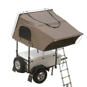 高品质小型汽车旅行露营车拖车，带优质车顶帐篷