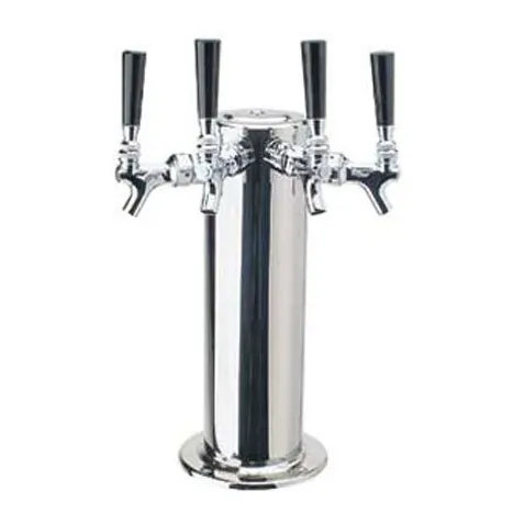 Home Brew Stainless steel Beer Tower with four beer taps faucet homebrewing dispensing Brass Chrome available