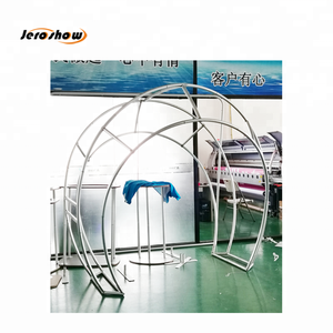 Gian Hàng Triển Lãm Căng Thẳng Vải 3d Nửa Mặt Trăng Hình Dạng Hiển Thị Vòng Tròn Backdrop Đứng - Product Image 6