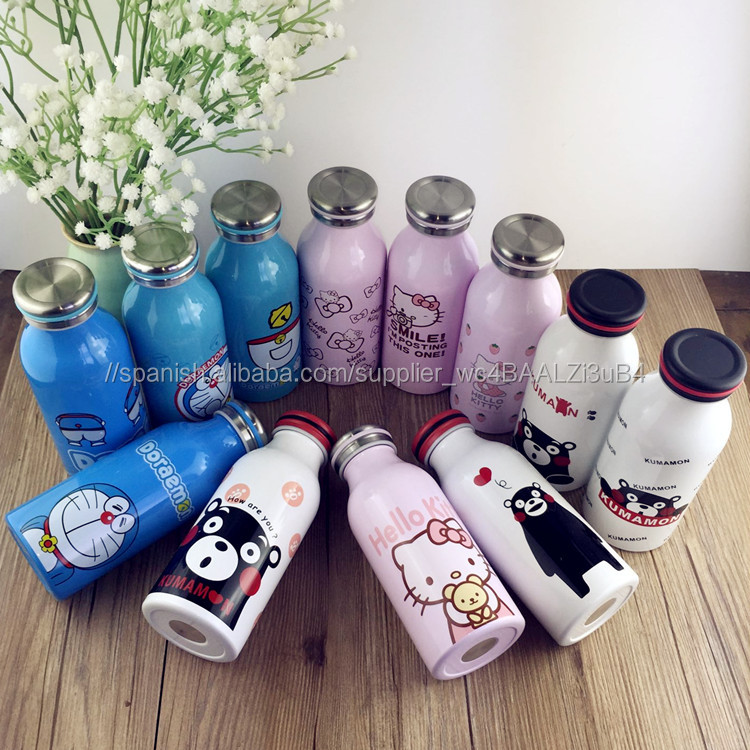 350 ml Hello Kitty botella de agua divertido Acero inoxidable termo vacío botella BPA libre