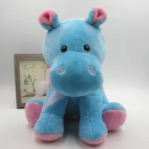 Yangzhou peluş oyuncak Fabrika Mavi Hippo peluş oyuncak Yumuşak Hippo Bebek peluş oyuncak