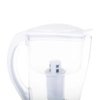 Pichet à filtre à eau alcaline, sans BPA, charbon actif 2.5L blanc, élimine les impuretés du chlore, des métaux et des sédiments