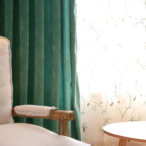 Cortina de terciopelo opaca de Color sólido grueso de lujo, paneles de tela, cortinas para sala de estar, gran oferta, cortinas de ventana de fantasía europea - Product Image 4