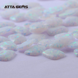 Creado opal cut 7x9mm 17B rojizo blanco TIPOS <span class=keywords><strong>DE</strong></span> suelta piedras <span class=keywords><strong>de</strong></span> ópalo color piedra - Product Image 4