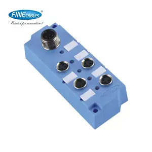 Electrical Waterproof M8 4 Ports Termination Junction Box with M12 Connector