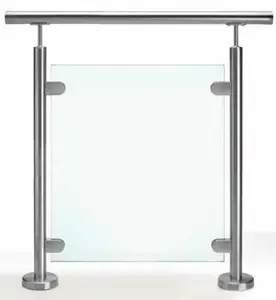 Stainless Steel Balustrade / Handrail for Glass Stair/Balcony/Garden Stair Handrail Column From Isure Marine