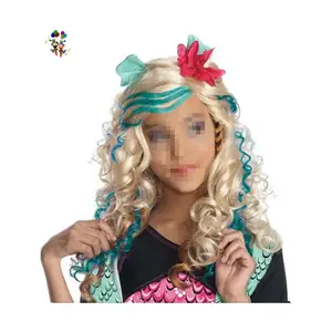 Party Fancy Dress Costume Girls Lagoona Blue Colors Kids Synthetic Wigs HPC-1109