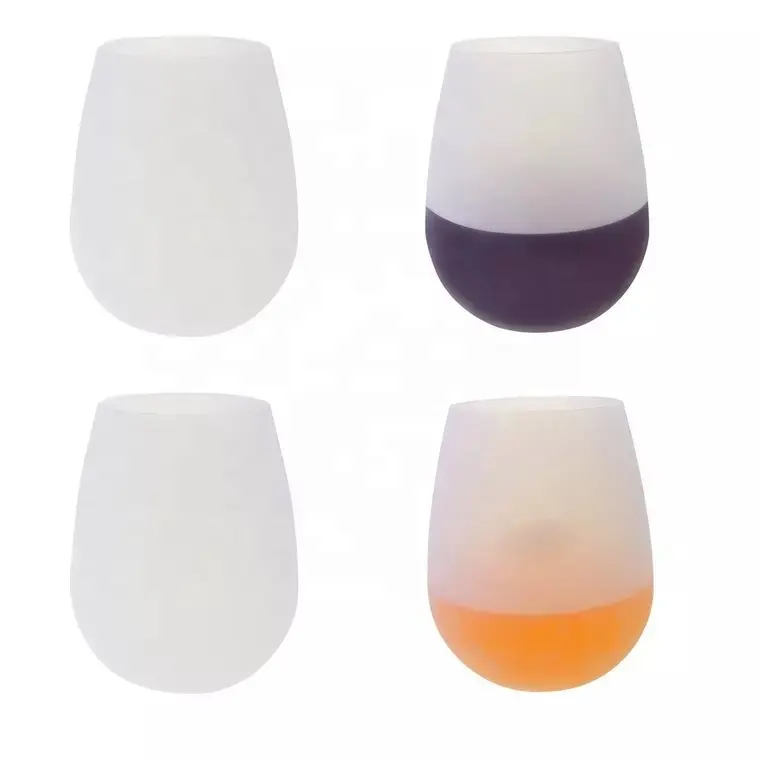 Гибкий складной многоразовый силиконовый стакан для вина с логотипом на заказ