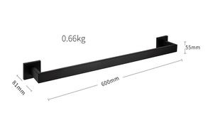 Portasciugamani Singolo <span class=keywords><strong>da</strong></span> Bagno in Acciaio Inossidabile con Mensola Organizer, Design Moderno Eco-Friendly, Garanzia 3 Anni - Product Image 5