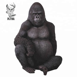 Outdoor Decoration Garden Animal <strong>Statue</strong> Life Size Fiberglass <strong>Gorilla</strong> <strong>Statue</strong> - Product Image 5