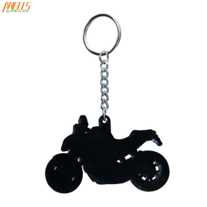 Logo kustom liontin gantungan kunci Model Motocross sepeda motor baru gantungan kunci karet PVC 3D - Product Image 3