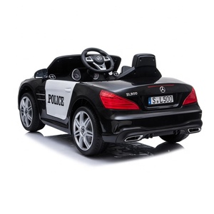 Auto Elettriche Giocattolo Mercedes Benz della Polizia con Licenza per Bambini, Auto Elettrica della Polizia Guidabile dai Bambini - Product Image 4