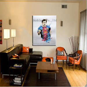 Pintura al Óleo <span class=keywords><strong>de</strong></span> <span class=keywords><strong>Messi</strong></span> Pintada a Mano sobre Lienzo, Superestrella Argentina <span class=keywords><strong>de</strong></span> Fútbol, Jugador Deportivo, Decoración Personalizada para el Hogar, Fútbol Número 1 del Mundo - Product Image 3