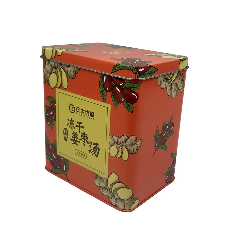rectangle food storage tin can tea storage tins wholesale coffee storage tin