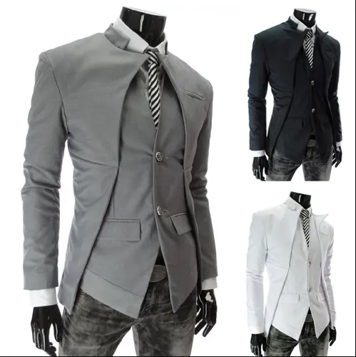 2022 New Arrival Casual Slim Stylish fit One Button Suit men Blazer Coat Jackets Male Fashion Dress Clothing Plus Size M-XXL