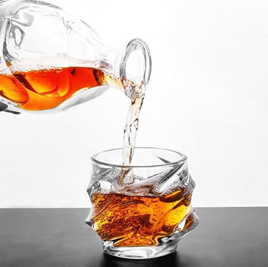 Amazon Hot Sales Ice Shape Whiskey Glass Cups Glass Whiskey Cup
