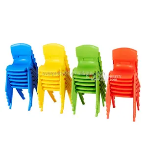 Muebles de plástico para guardería, silla colorida para niños, para estudio