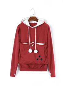 Inverno Hoodies Del Fumetto <span class=keywords><strong>Gatti</strong></span> Amante Kangaroo Dog Con Cappuccio A Maniche Lunghe Felpa Tasca Frontale Casual Animale Orecchio Felpa Con Cappuccio 4xl - Product Image 6
