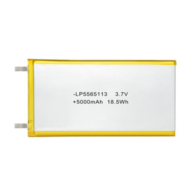 High Capacity Lipo 5565113 3.7v 5000mah 18.5wh  Rechargeable Li Polymer Battery