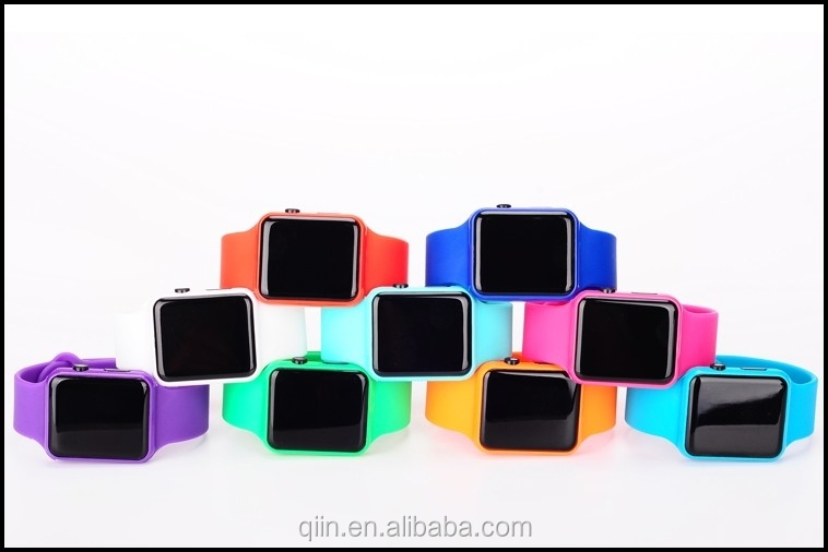 Ad8090 prix pas cher carré LED écran tactile de Silicone montre, Silicone montres électroniques
