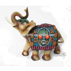 التايلاندية الفيل التذكارات السياحية بوليريسين كبير تماثيل أفيال للديكور المنزل - Product Image 5