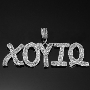 Ciondolo UWIN con Lettere Iniziali in Stile <span class=keywords><strong>Old</strong></span> English con Zirconi, Charm Personalizzato con Nome, Gioielli - Product Image 4