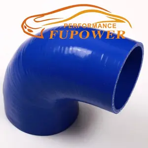 4" De 4 pouces (102 mm) de 90 degré Silicone coude réducteur flexible de refroidisseur d'air de suralimentation de turbocompresseur/Chauffage/radiateur raccord tuyau flexible bleu