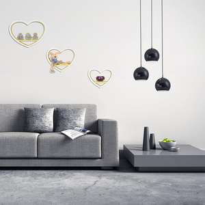 Productos de calidad de exportación de material de madera de forma de corazón moderno curva de pared flotante estante de libro - Product Image 2