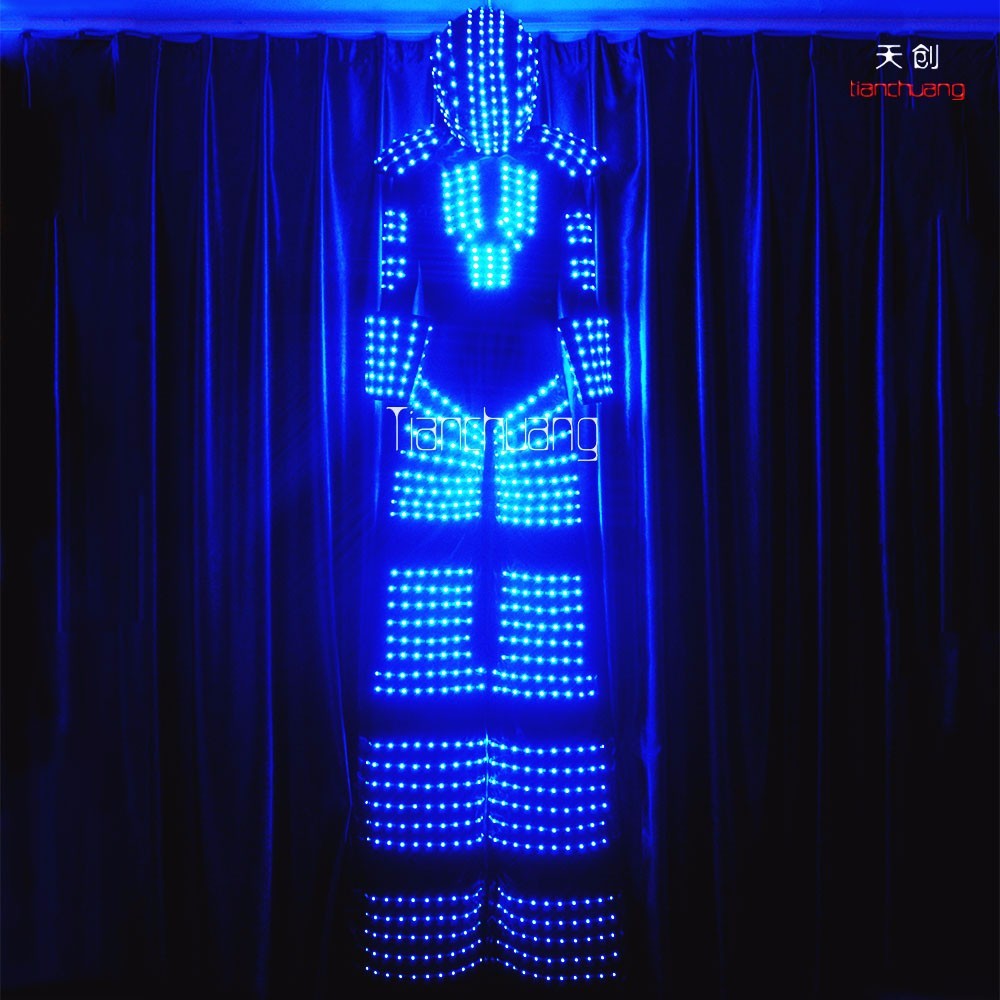 Programmé LED échassier Robot, incroyable sans fil DMX512 contrôlée LED robot échassier pour la danse