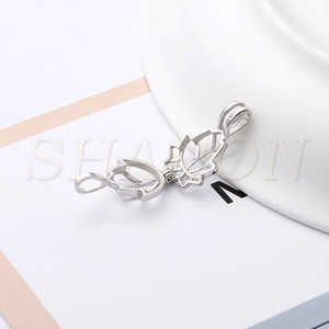 Gioielli In Argento Sterling medaglione Lotus flower Blossom Branello Della Perla Gabbia Pendente S925 All'ingrosso - Product Image 5