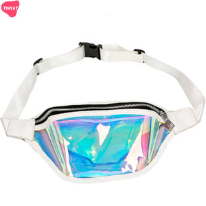 Riñonera holográfica de PVC transparente de diseño, logotipo personalizado - Product Image 5