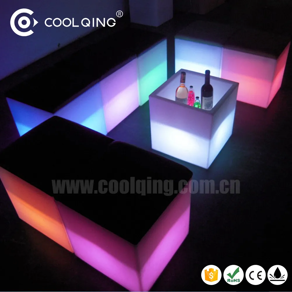 La Moda de Nueva LED Cube Magic color cambiante llevó cubo mesa de bar, Color recargable cambiante llevó Club de noche muebles cubo
