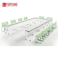 Современные белые однотонные Высококачественные модульные U-образные столы для конференций (FOH-TD-AM1207-B)