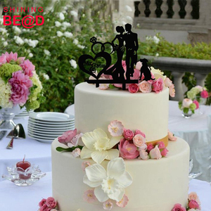 Adornos para tarta de boda para novia y novio con <span class=keywords><strong>palabras</strong></span> artísticas, recuerdos de boda - Product Image 4