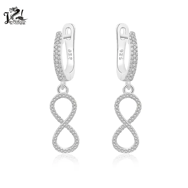 CZ micro pave 925 sterling silver stud jewellery earrings for women