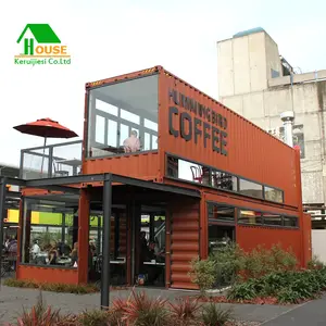 Container Coffee Shop Schnell konstruiertes vorgefertigtes Stahlhaus