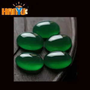 हरी कैल्सेडनी अंडाकार आकार Cabochon प्राकृतिक Chrysoprase