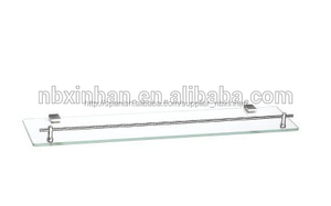 del sur armerica con estilo elegante cuarto de montaje de la pared de la galjanoplastia de cromo sólido latón estante de vidrio - Product Image 1