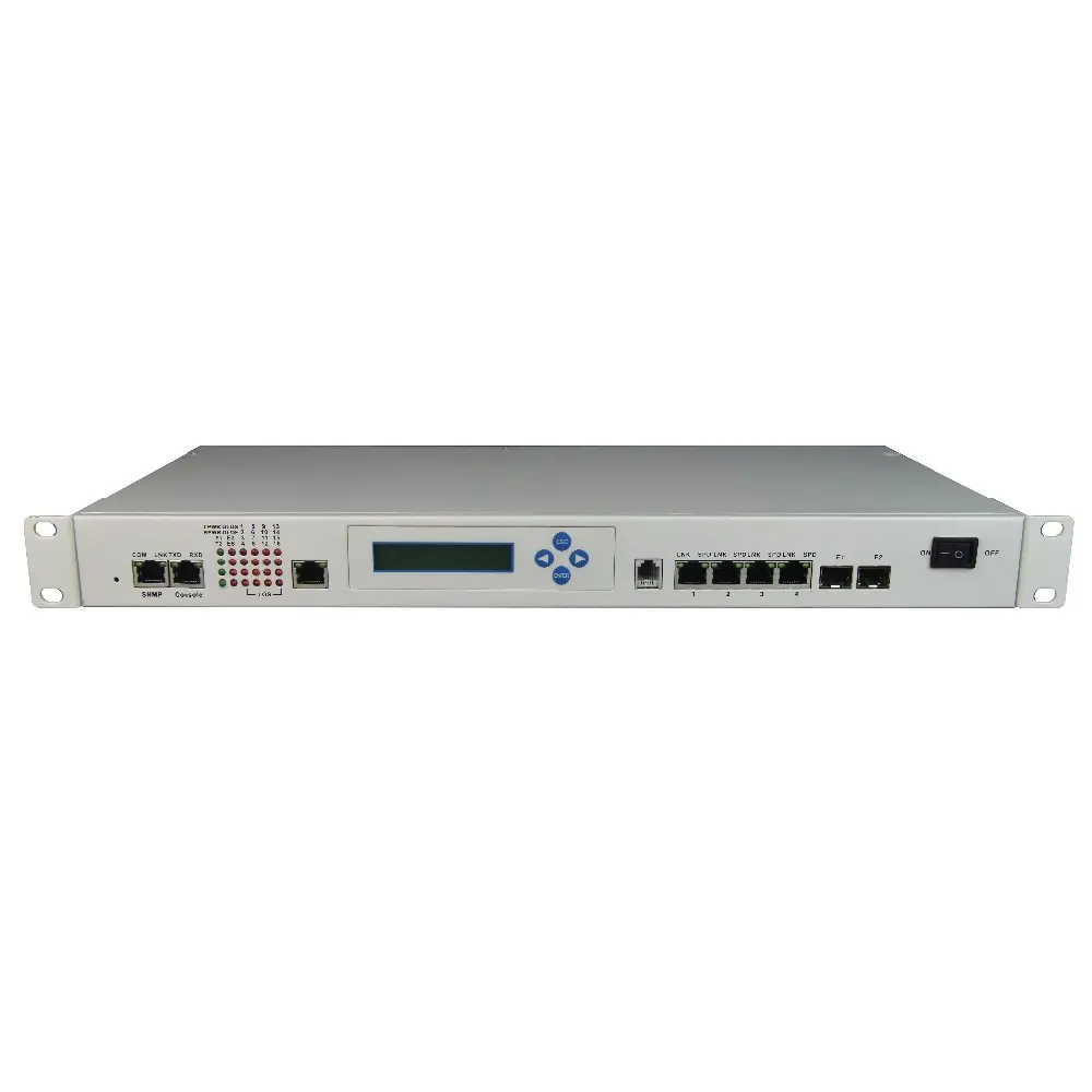 16 channels phone 4e1 4ethernet over fiber multiplexer with modular SNMP management