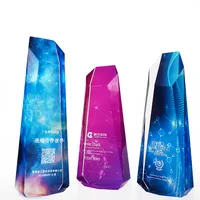 2019 chiaro campione di resina premio placche cristallo metallo trofeo
