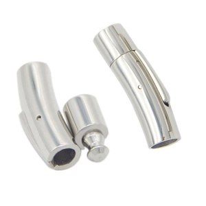 Nhà Máy Bán Buôn Thép Không Gỉ Bayonet <span class=keywords><strong>Clasp</strong></span> Cho Vòng Đeo Tay Da - Product Image 4