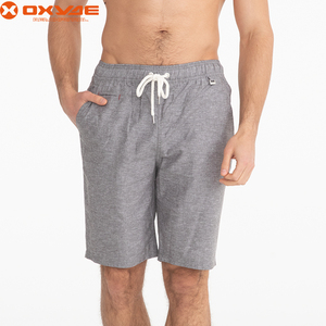Pantaloncini <span class=keywords><strong>Casual</strong></span> in lino di cotone di qualità di marca stile <span class=keywords><strong>Bermuda</strong></span> traspirante con elastico in vita a metà vita tessuto ecologico - Product Image 4